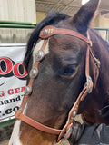 Old Face Concha Headstall, Hermann Oak® Leather