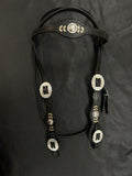 3/4" Buckaroo Style Harness Leather Headstall
