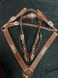 3/4" Buckaroo Style Harness Leather Headstall