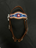 The Patriot Headstall and Breast Collar Set, Hermann Oak® Leather