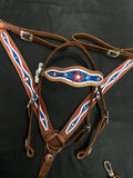 The Patriot Headstall and Breast Collar Set, Hermann Oak® Leather