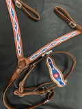 The Patriot Headstall and Breast Collar Set, Hermann Oak® Leather