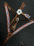 The Patriot Headstall and Breast Collar Set, Hermann Oak® Leather