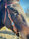 Old Visalia Arrow Headstall & Breast Collar Set, Hermann Oak® Leather