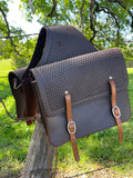 Leather Saddle Bags Large