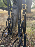 Custom mounted Police tack Headstall & Breast Collar