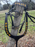 Custom mounted Police tack Headstall & Breast Collar