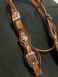 Old Visalia Arrow Headstall & Breast Collar Set, Hermann Oak® Leather