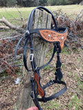 Black Old Visalia Bridle Set