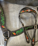 Black Old Visalia Bridle Set