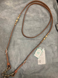 Roping Trail Rein with Rawhide Braiding