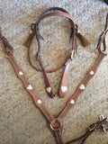 Quality Leather Vintage Bridle Breast Collar Set