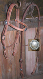 Buckaroo Old West Berry-Concha Style Headstall & Rein Set