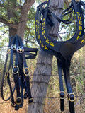 Custom mounted Police tack Headstall & Breast Collar
