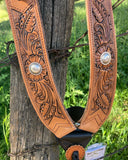 Hand Carved Rose Pulling Collar 2- Tone