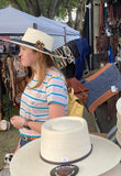 Buckaroo Punchy Palm Rancher Hat with Ribbon