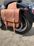 Leather Saddle Bags Large
