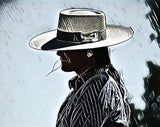 Buckaroo Punchy Palm Rancher Hat with Ribbon