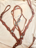 Turquoise Copper Tear Drop Bridle Set