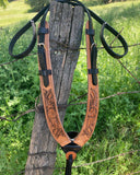 Hand Carved Rose Pulling Collar 2- Tone