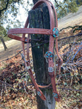 Copper Star Headstall, Hermann Oak® Leather