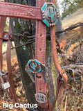 Big Cactus Headstall, Hermann Oak® Leather