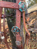 Big Cactus Headstall, Hermann Oak® Leather