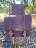 Leather Saddle Bags Large