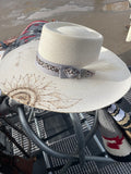 Buckaroo Punchy Palm Rancher Hat with Ribbon