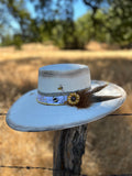 Buckaroo Punchy Palm Rancher Hat with Ribbon