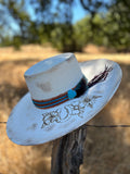 Buckaroo Punchy Palm Rancher Hat with Ribbon