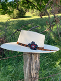 Buckaroo Punchy Palm Rancher Hat with Ribbon