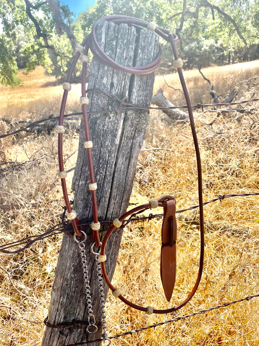 CHALLENGER Amish Made Horse Reins - Hermann Oak Leather Flat Romel Reins With Brass Hardware