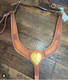 Border tooled antique berry ol style martingale B Collar