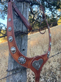 Border tooled antique berry ol style martingale B Collar