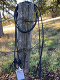 Black Harness Leather Split Reins