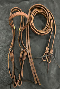 Harness Lined Ultimate Headstall & Rein Set