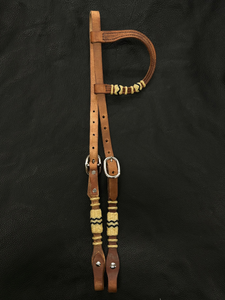 Slide Ear headstall with Rawhide Accents