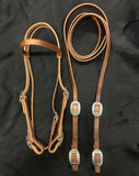 Horse Headstall Bridle/Adjustable Rein Set