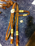 Rawhide with Silver Browband Headstall