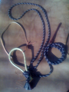 Alpaca Mane Hair Mecate Hackamore Set