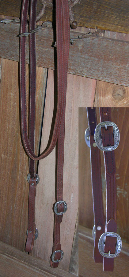Buckle on Leather Trail Reins