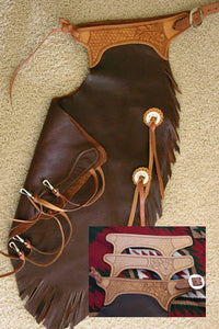 Tough 1 Western Chinks Chaps - Floral Tooled Yoke Smooth Tan Brown Leather S M L Xl Medium Tough 1 Western Chinks Chaps - Floral Tooled Yoke Smooth Tan Brown Leather S M L Xl Medium