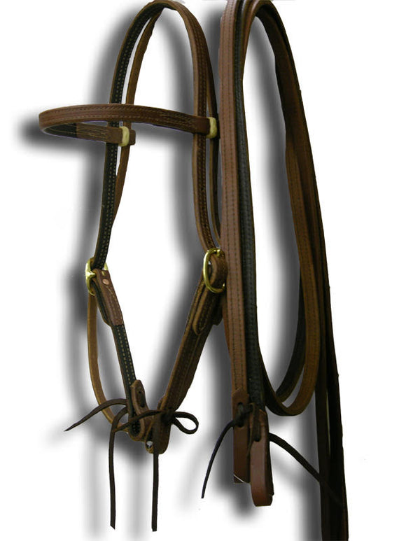 Harness Lined Ultimate Headstall & Rein Set
