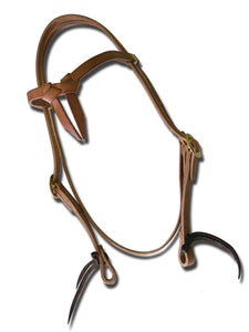 Cowboy Harness Leather Knotbrow Headstall