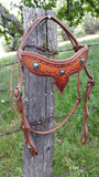 Fancy tooled leather headstall
