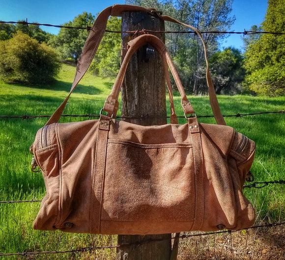 Vagabond Leather Duffle Travel Bag