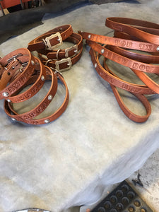 Award Leather Dog Collars & Leashes by Buckaroo Leather