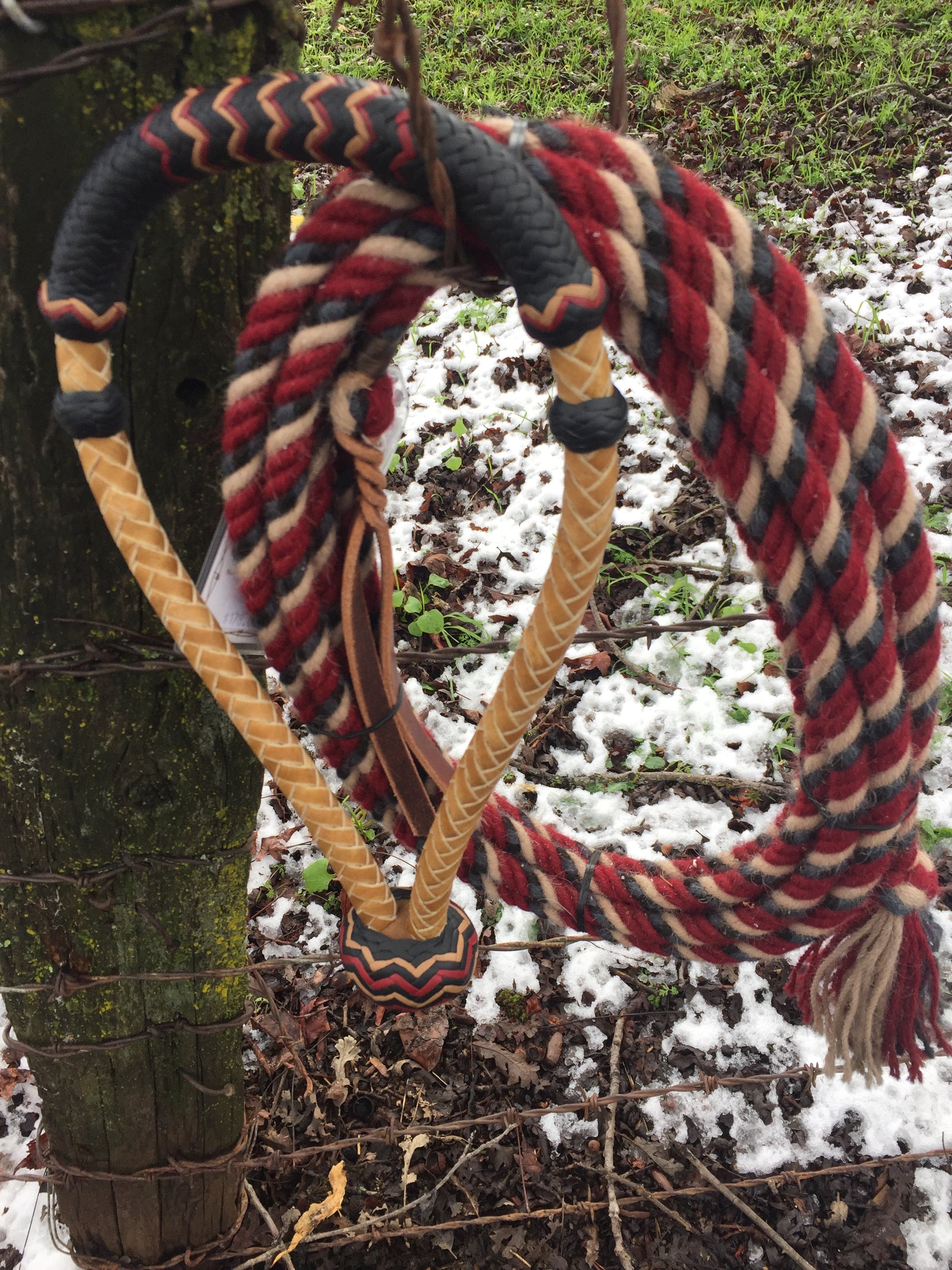 Tack Bosal Tressé à la main en cuir brut plaqué à la main 1,6 cm d