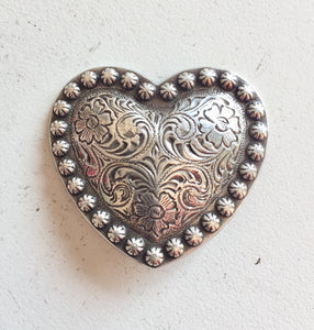 Antique Silver Heart Conchas